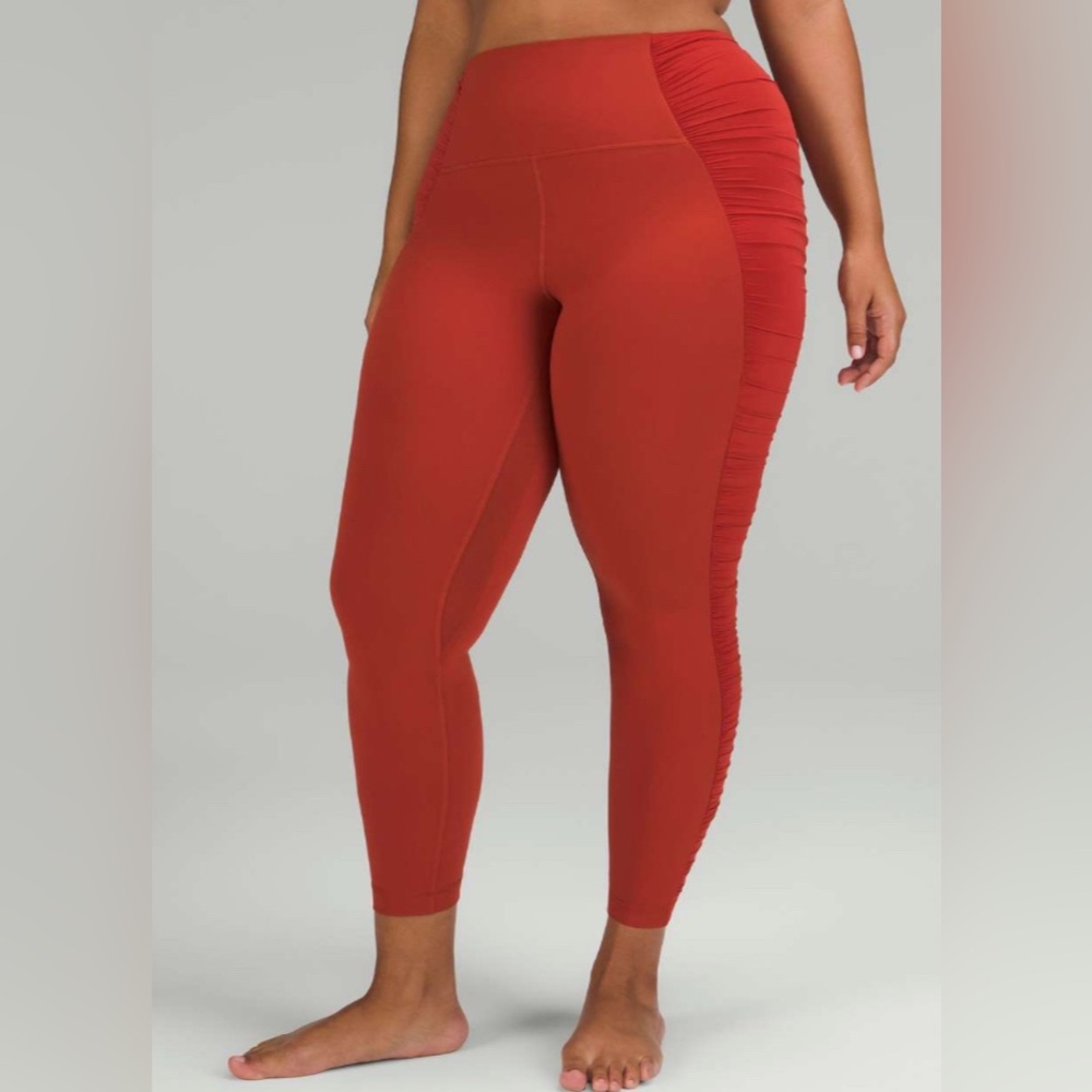 Lululemon Align High-Rise Pant 25" *Ruched Cayenne EUC  size 6 - Picture 2 of 4
